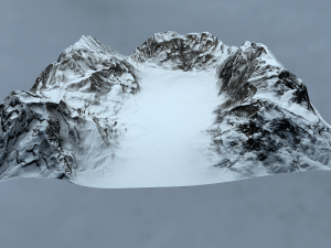snowy mountain terrain 3D 모델