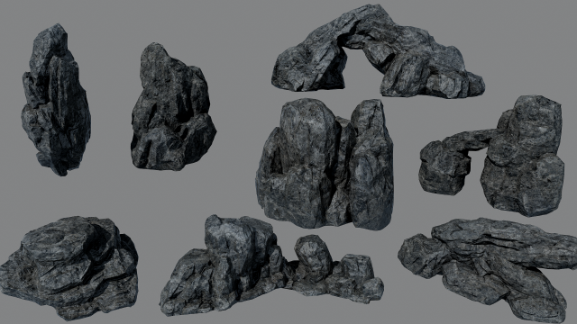rock pack vol 8 Modelo 3D .c4d .max .obj .3ds .fbx .stl .blend 