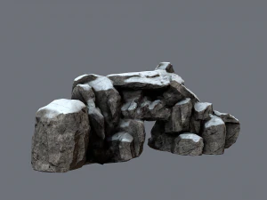rock under the snow 2 3D Model