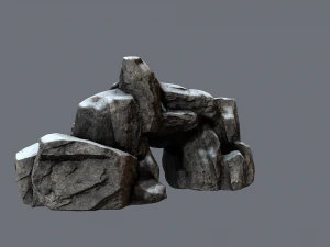 rock under the snow 2 3D Model