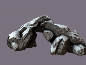 rock under the snow 2 3D Model
