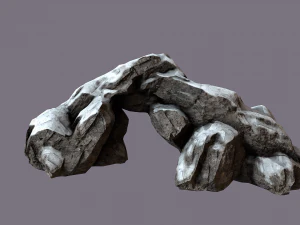 雪下的岩石2 3D 模型