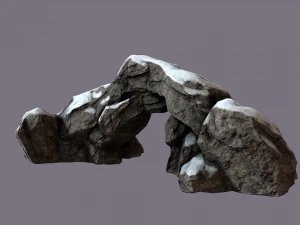rock under the snow 2 3D Model