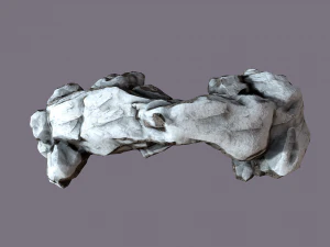 rock under the snow 2 3D Model