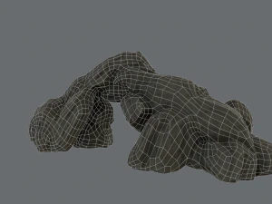 rock under the snow 2 3D Model