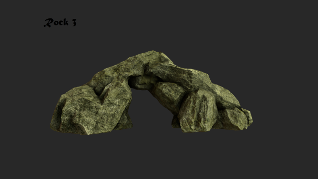 desert rock 3D 모델 .c4d .max .obj .3ds .fbx .stl .blend 