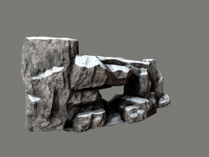 rock under the snow 3 3D Model