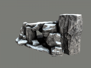 rock under the snow 3 3D Model