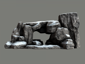 rock under the snow 3 3D Model