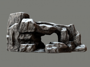 rock under the snow 3 3D Model