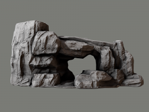 rock under the snow 3 3D Model