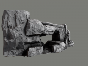 rock under the snow 3 3D Model