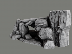 rock under the snow 3 3D Model