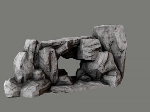 rock under the snow 3 3D Model