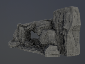 rock under the snow 3 3D Model