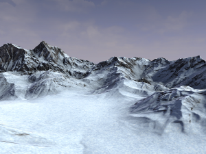 snow mountain terrain 3D Model