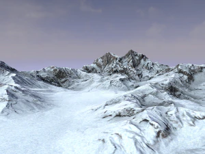 snow mountain terrain 3D Model