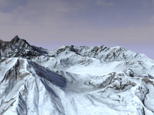 snow mountain terrain 3D Model