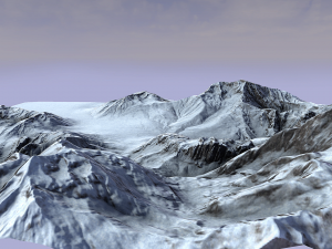 snow mountain terrain 3D 模型