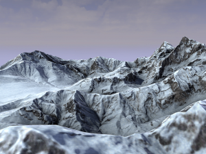 snow mountain terrain 3D 模型
