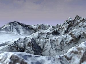 snow mountain terrain 3D Model