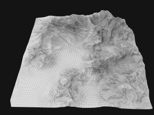 snow mountain terrain 3D 模型
