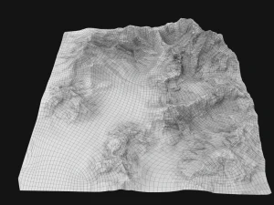 snow mountain terrain 3D Model
