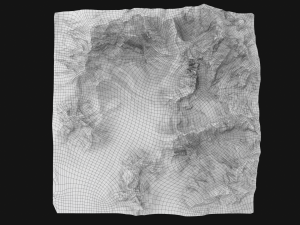 snow mountain terrain 3D 模型
