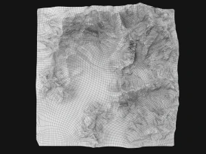 snow mountain terrain 3D Model