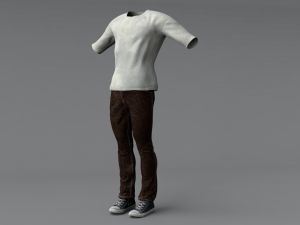 men clothing set 2 Model 3D