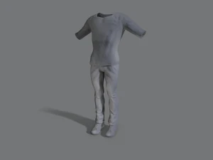 men clothing set 2 3D Model