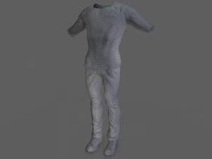 men clothing set 2 3D Model