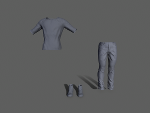 men clothing set 2 Modèle 3D