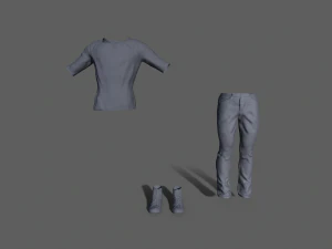 men clothing set 2 3D Model