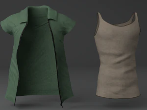 men clothing set 3D Model