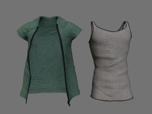 men clothing set 3D Model