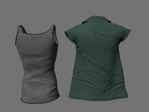 men clothing set 3D Model