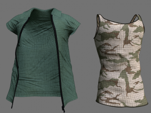 clothing set 4 3D 모델