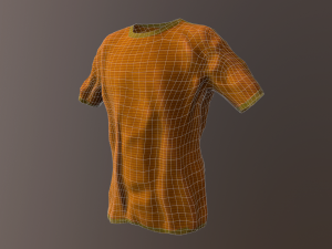 t-shirt low poly 3D 模型