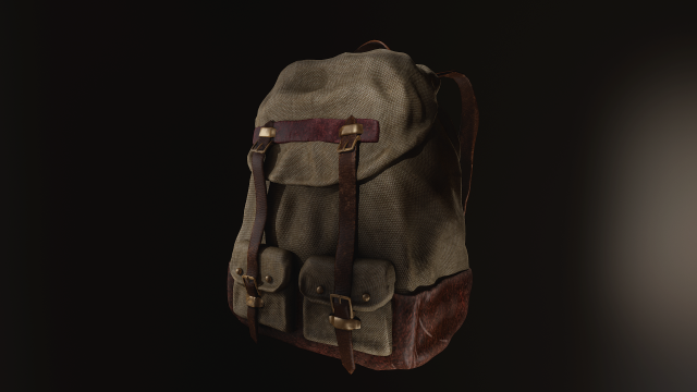 backpack 2 3D 模型 .c4d .max .obj .3ds .fbx .stl .blend 