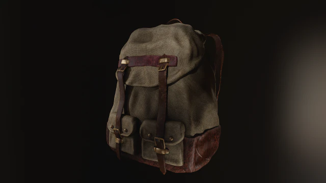 backpack 2 3D Model .c4d .max .obj .3ds .fbx .stl .blend 