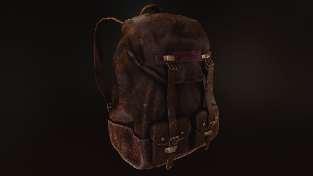 leather backpack Modelo 3D .c4d .max .obj .3ds .fbx .stl .blend 