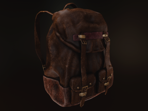 leather backpack Model 3D
