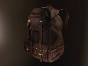 шкіряний рюкзак 3D Модель