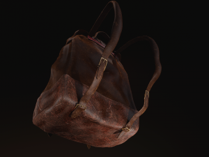 leather backpack Modelo 3D