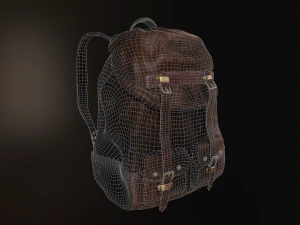 шкіряний рюкзак 3D Модель