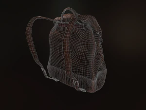шкіряний рюкзак 3D Модель