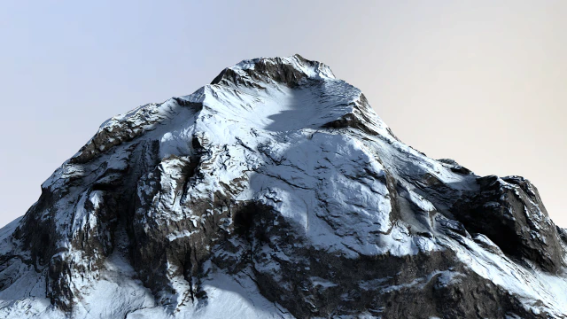 snow mountain 3D Model .c4d .max .obj .3ds .fbx .stl .blend 
