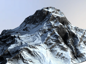 snow mountain 3Dモデル