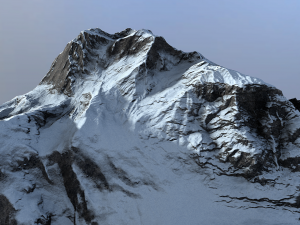 snow mountain 3Dモデル
